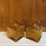 Pair of apothecaries alcohol decanter bottles