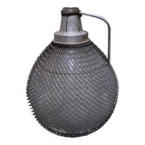 Demijohn, glass demijohn, with protective metal mesh, 1950-1960