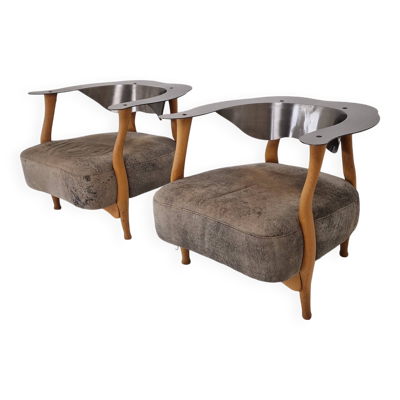 Set of 2 ‘Fantasy Island’ Lounge Chairs by Kurt Bayer, 1980's