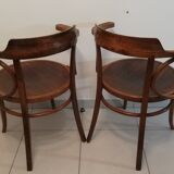 Paire de fauteuils en bois courbé