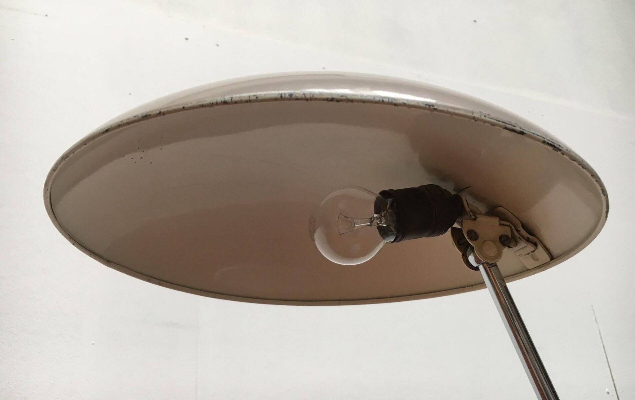 Mid-Century German table lamp model 6761 in metal by Christian Dell for Kaiser Leuchten, 1960s.