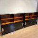 Vintage Bauhaus Office Cabinet in Black Lacquer and Mahogany, 1930