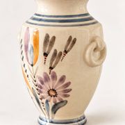 Kupittaan Savi vase hand-painted, Finland, 1950s