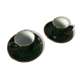 2 cups bistro in green and gold porcelain