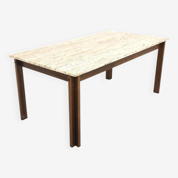 Table basse en travertin, Suède, 1970