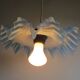 Suspension lampshade opaline blue edge