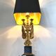 Empire style brass eagle table lamp by Lusterie Deknudt, 1970s