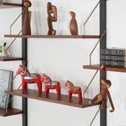 Modular shelving in teak veneer, Denmark, 1970s