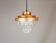 MidCentury Modern clear glass and copper colored aluminium hanging lamp, 1960s
