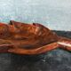 Antique XXL carved solid wood leaf cutter