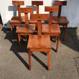 6 chairs t brutalist ski resort circa 1960