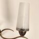 Two-light wall sconce in gilded metal with opaque glass shades, 1950/1960