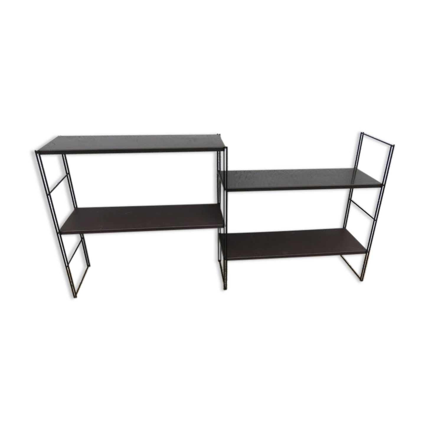 Modular wall string shelf in metal 50s 60s