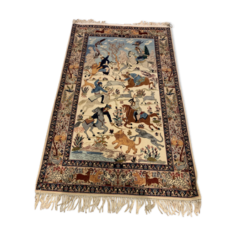 Isfahan carpet in kork wool 175x109cm