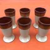 6 Mazagrans Basque Enamelled ceramic