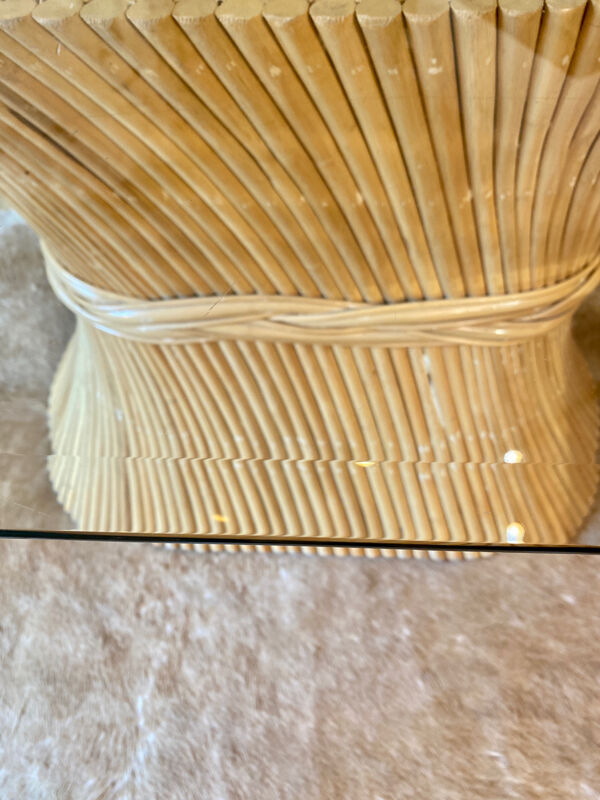 Table à manger rotin McGuire 1970