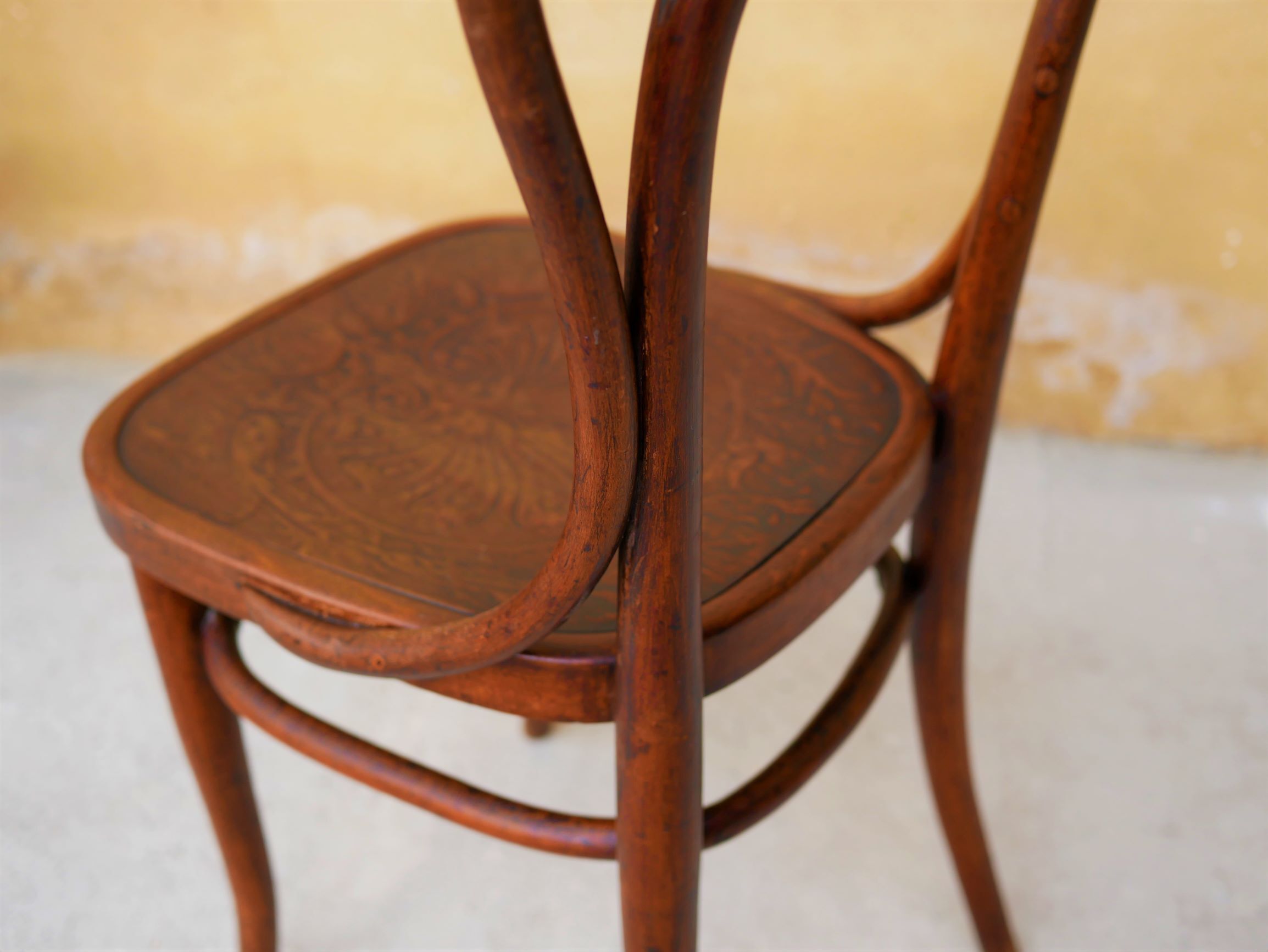Set of 4 chairs Bistro, model n ° 55, by Jacob and Josef kohn