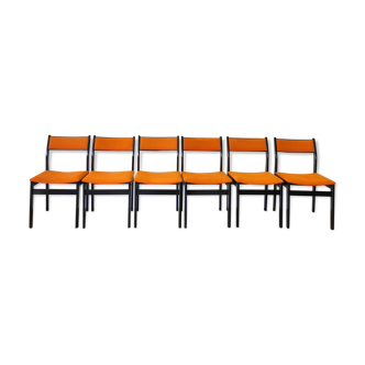 Set of 6 chairs from the middle of the century