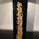 Large black lacquered lamp with gilt bronze decoration