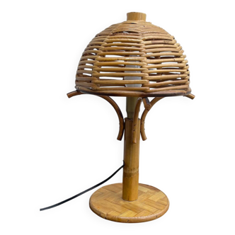Vintage rattan lamp