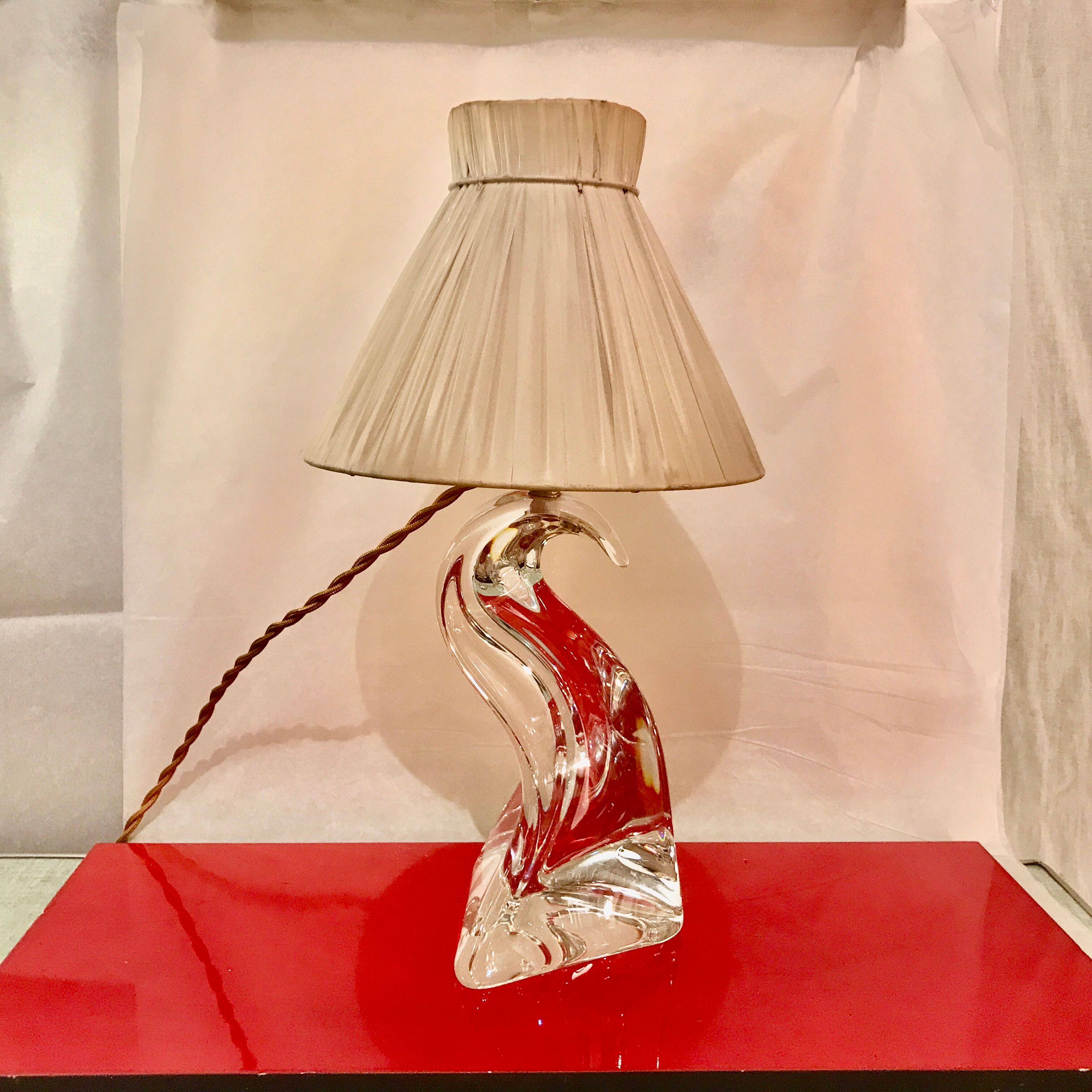 Crystal lamp of saint louis old - 1940