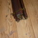 Ancient wooden tripod and brass with its indus lamp