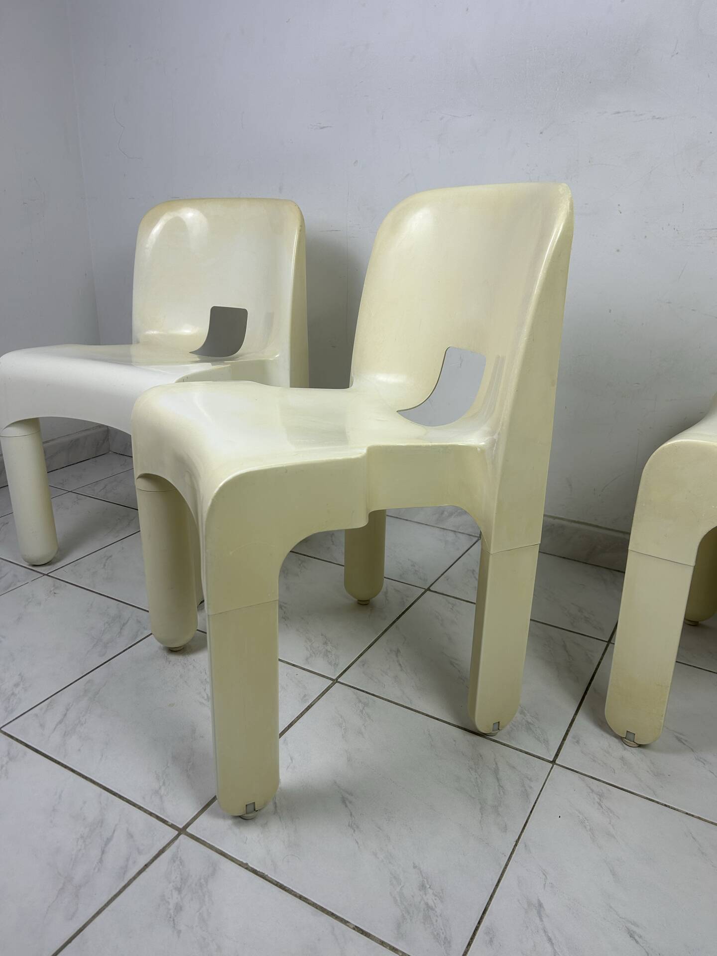 3x vintage Universale chair Joe Colombo Kartell