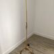 Vintage golden brass tripod floor lamp