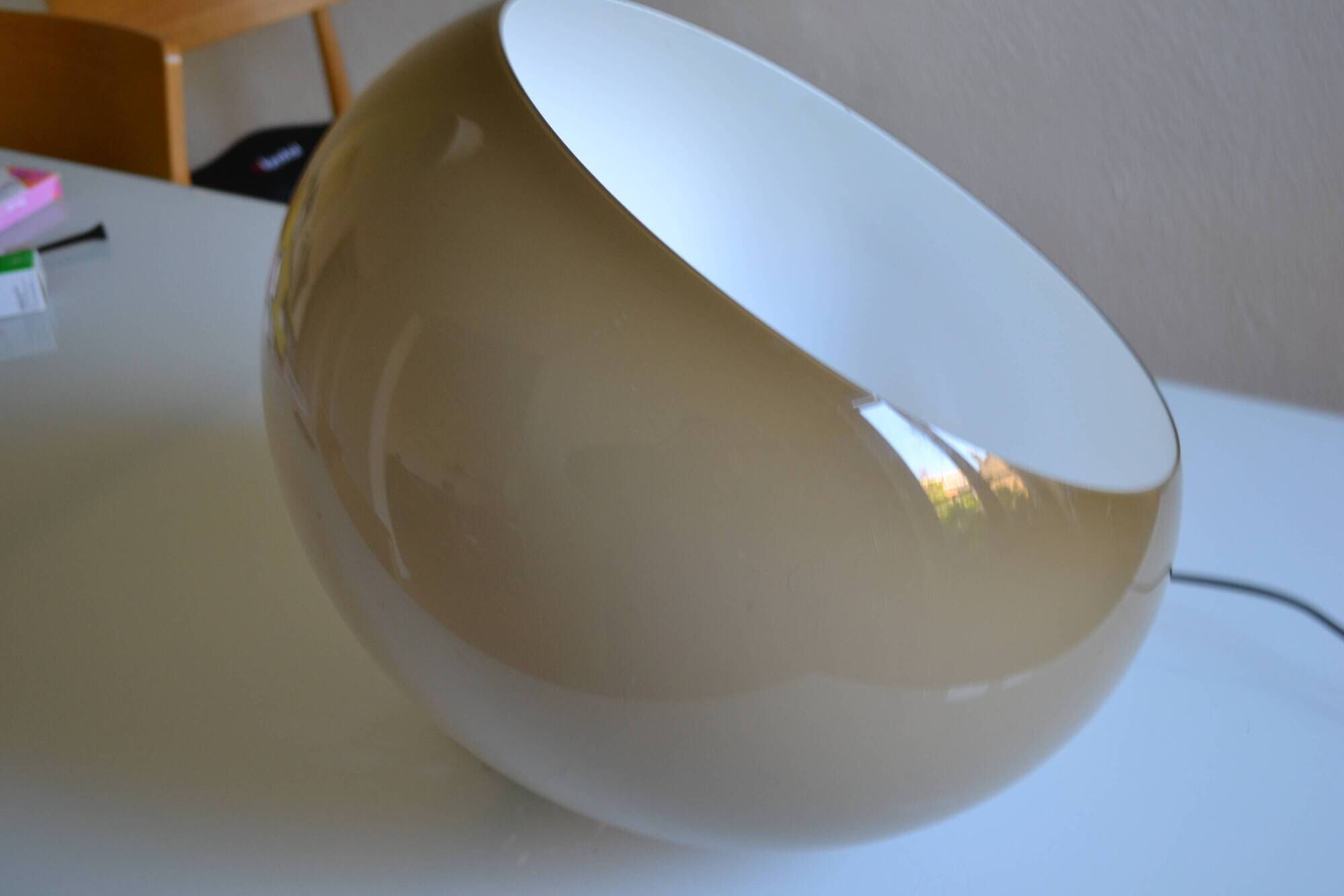Brown gradient plastic pendant light 1970s