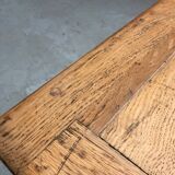 Old brasserie table with oak top