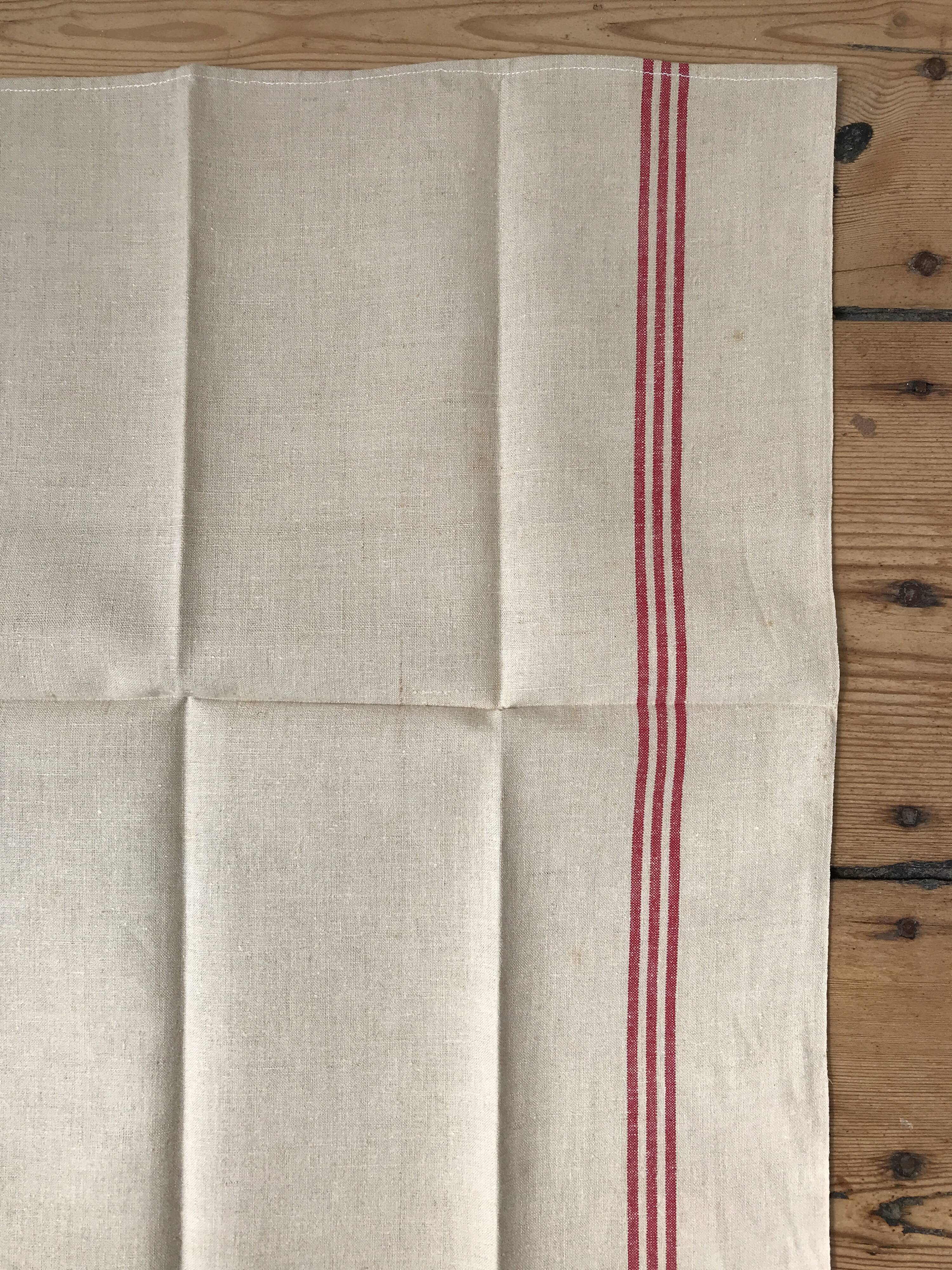 4 Old linen tea towels
