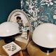 Pair of mushroom lamps
