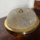 Frosted glass and brass ceiling light, 1970s
