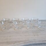 Set of 8 glass cups by Arcoroc