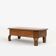 Rustic low Church Stool in solid oak, France, ca. 1900