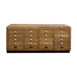 Double-sided display counter with 20 drawers