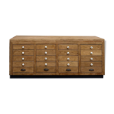 Double-sided display counter with 20 drawers