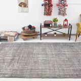 Gray handmade vintage rug 174x294cm
