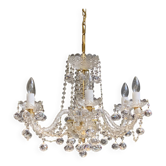Czech cut crystal chandelier, 6 arms