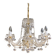 Czech cut crystal chandelier, 6 arms