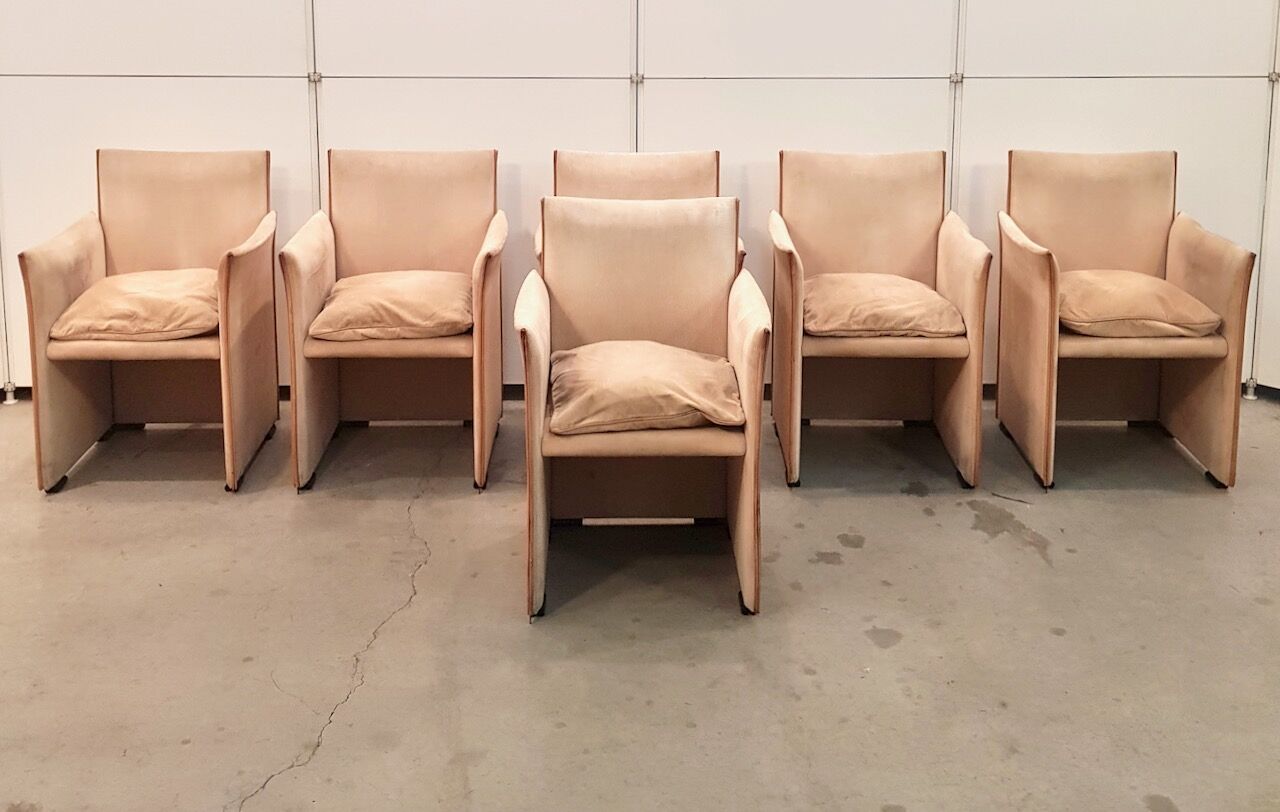 Ensemble de 6 fauteuils de pause Mario Bellini 401 - Cassina - années 1970