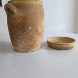 Pottery, old stoneware salt cellar