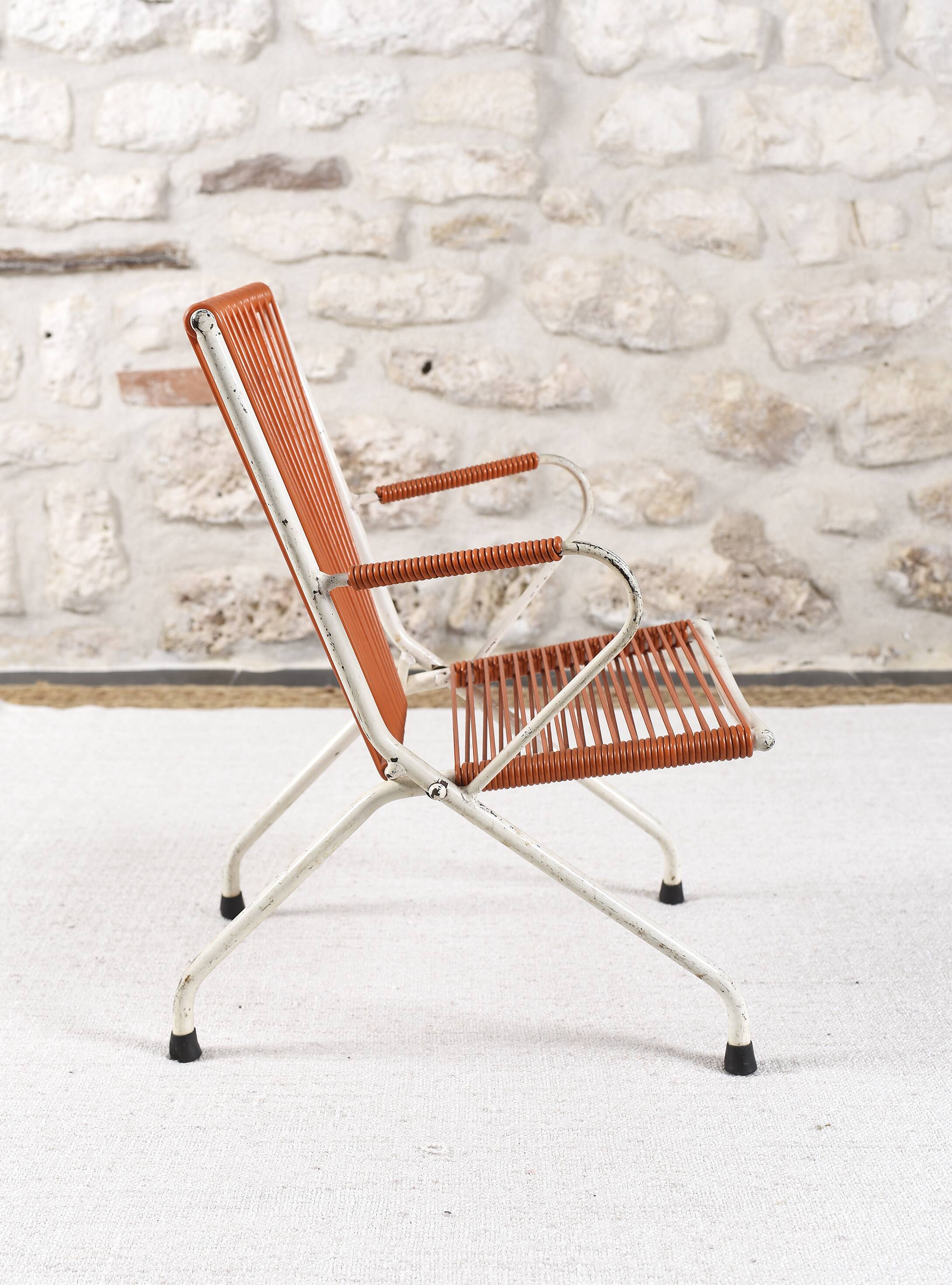 Folding Scoubidou armchair for children