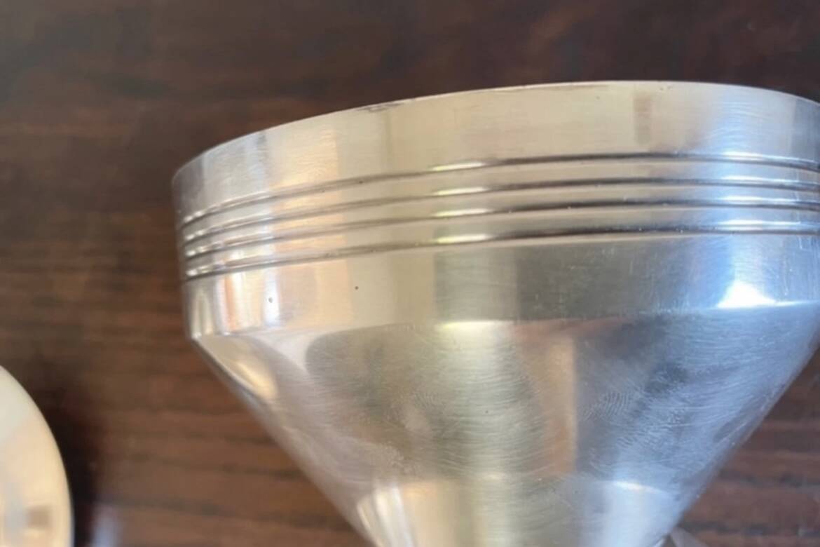 Art Deco silver-plated sugar bowl and sweet jar