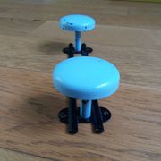 Wall coat rack with 2 vintage hooks from the 60s and 70s