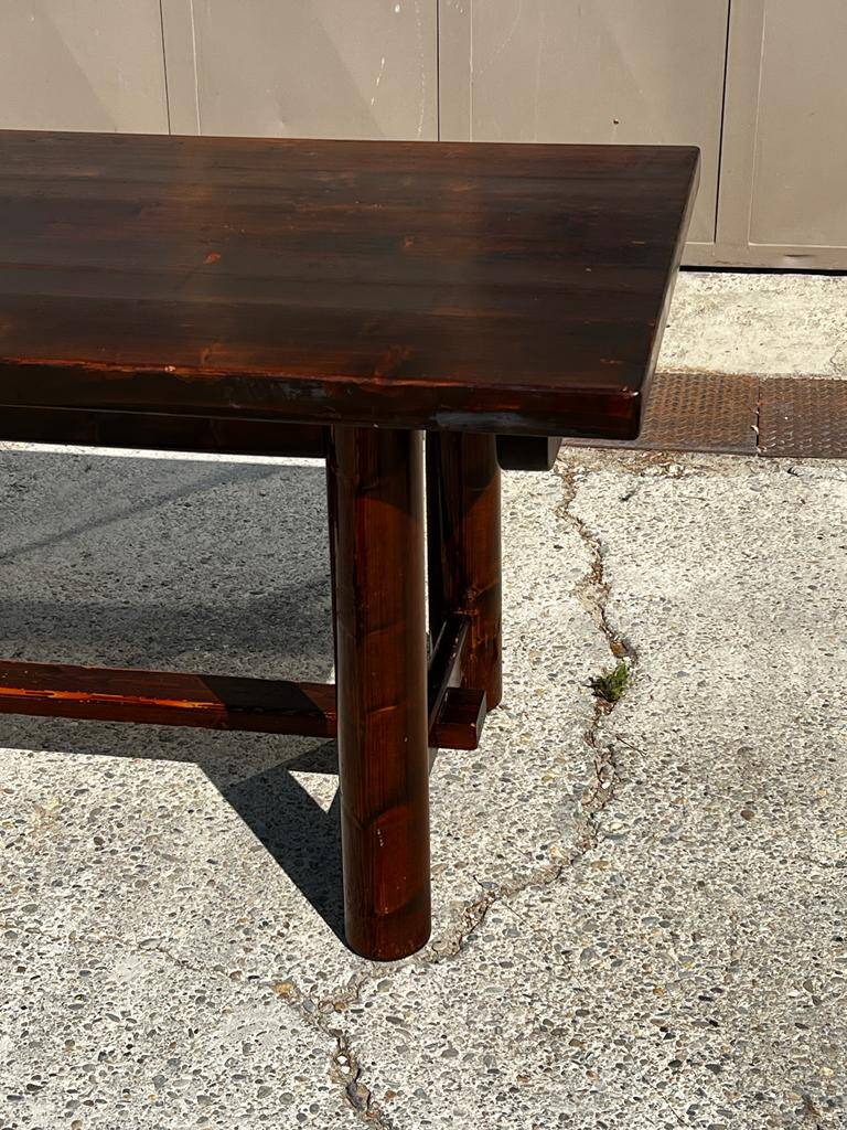 Georges Robert dining table in pine and oak 1960
