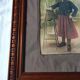 Framed Militaria 1932 large portrait of a Tunisian sharpshooter signed 66 cm X 55 cm