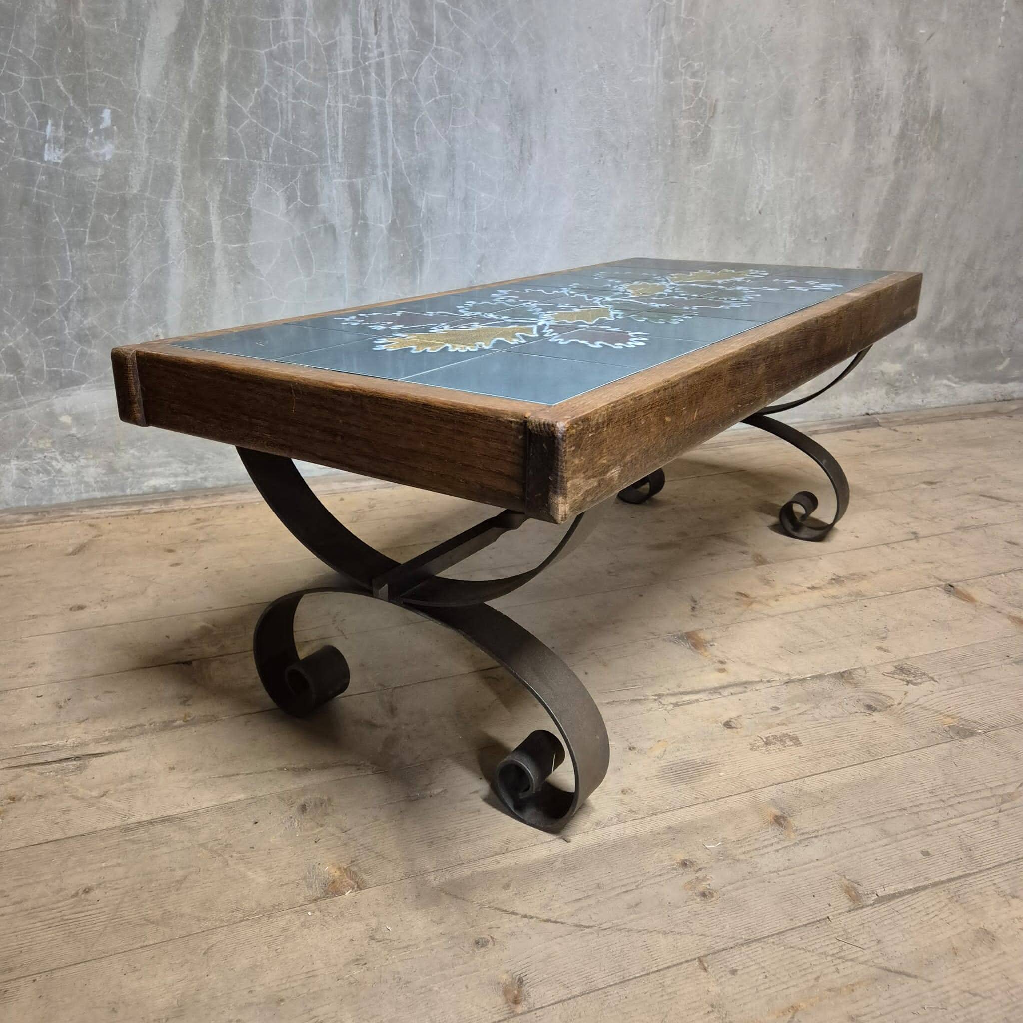 Vintage tile-top coffee table, 1970s, Europe