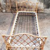 Vintage rattan bed
