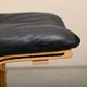Ingmar Relling Siesta Lounge Chair and Ottoman in naturel Oak and Black Lea